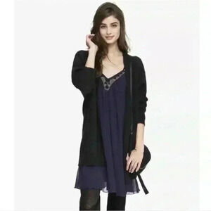 Express Purple Spaghetti Strap
Beaded Neckline Trapeze Dress Size Medium